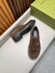 Gucci Man Dark Brown Calfskin Business Leather Shoes 042880 (3)_th.jpg